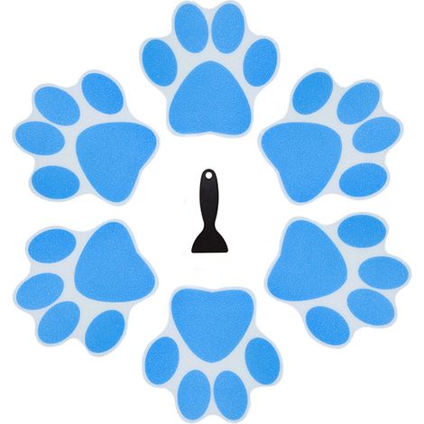 Autocollants Antidérapants Pour Baignoire - Forme Patte De Chien - Matériau PEVA Souple - Adhésif Réutilisable - Pour Baignoire Douche Sol Piscine Escaliers - 20 Pièces (1/5)