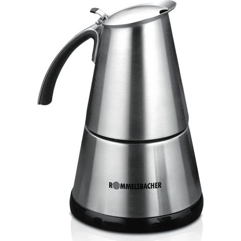 [GEBRAUCHT] Rommelsbacher EKO 364/E - Italienische Kaffeemaschine für 2-4 Tassen, 365 W, 230 V, 800 g, Edelstahl 115 x 115 x 170 mm