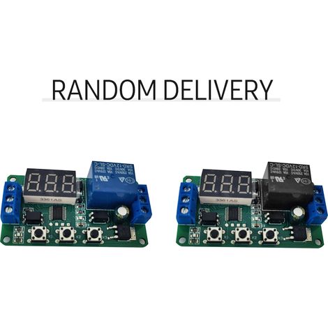 Module de relais de commutateur de commande de minuterie de retard numérique d'automatisation d'affichage LED 12V (1/5)