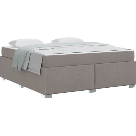 Maison Exclusive - Bettrahmen mit Matratze Taupe 180 x 200 cm Sto