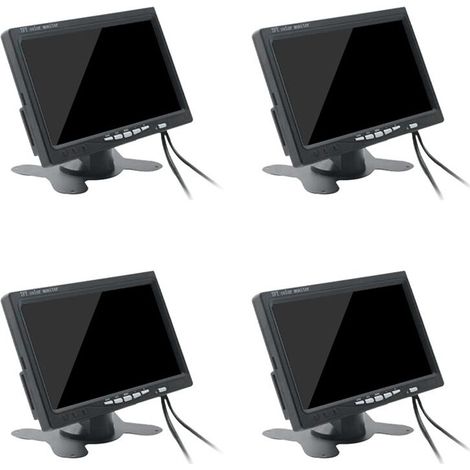 Adatto per quattro monitor HDTV da 7 pollici, risoluzione 800x480, schermo LCD portatile per veicoli, supporta la riproduzione di DVD/CMMB, doppia interfaccia di ingresso, adatto per auto e camion.