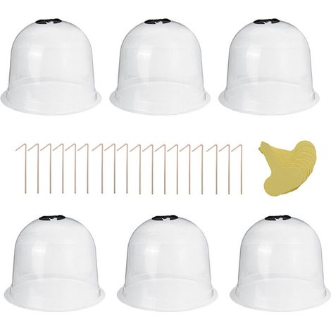Lot de 6 cloches de protection réutilisables en plastique pour plantes de jardin, pour l'extérieur (1/5)
