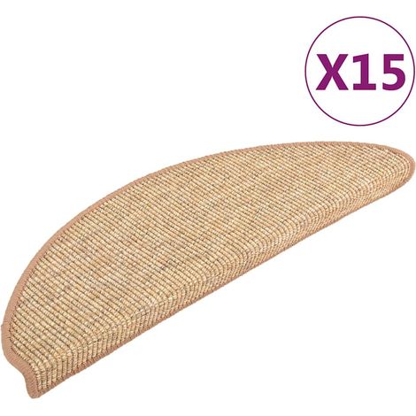 Maison Exclusive - Stufenmatten 15 Stk. 56x17x3 cm Hellbraun Halb (1/5)