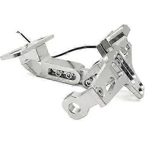Support de plaque d'immatriculation moto CNC avec clignotant pour Yamaha FZ6 Fazer XSR 700 900 TX125 Adventure YBR 125 (Argent) (1/5)