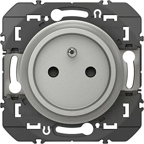 Enchufe LEGRAND Idéal Réno 2P+T aluminio
