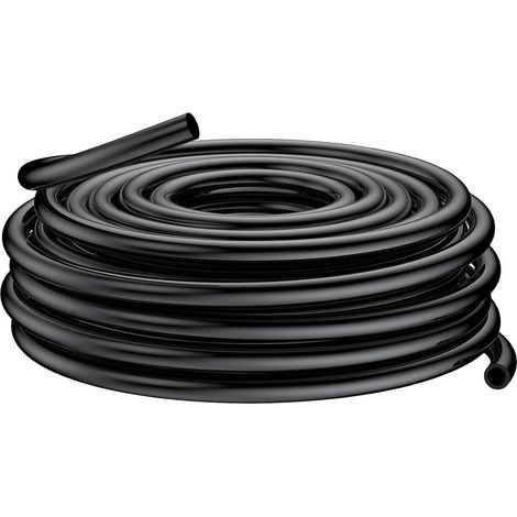 Drip Irrigation Hose 1/2" x 15m Black Polyethylene Main Line 1/2 Inch Drip Irrigation Pipe Blank Distribution Hose for Sprinkler System Garden Hose (1/5)