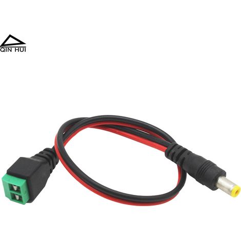DC-Stecker auf DC 5,52,1 Stromkabeladapter mit lötfreiem Überwachungsanschluss. (1/4)