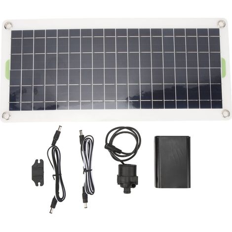 Bomba de agua solar de 12 V, 4 dB, bajo nivel de ruido, 19 W, generador de fuente de agua solar, para el hogar, coche, barco, jardín, 50 W -Crezuo