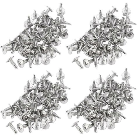 200-teiliges Set selbstbohrender Schrauben M4,2 x 13 mit rundem Unterlegscheibenkopf aus Edelstahl
