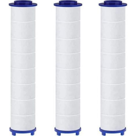 Set mit 3 PP-Baumwollfilterperlen mit Calciumsulfit für HAPPUP Duschkopf, Sedimentfilterkartusche, Duschkopffilter 10,5 x 2 cm - Crezuo