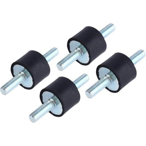 4pcs M6 Rubber Anti-Vibration Isolator Mounts Air Compressor Pump Shock Absorber Isolator Mount with 20 x 15 Screws
