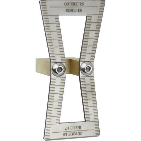 Règle de queue d'aronde de menuisier en alliage d'aluminium queue d'aronde tenon scriber queue d'aronde tenon tenon scriber jauge charpentier scriber (1/4)