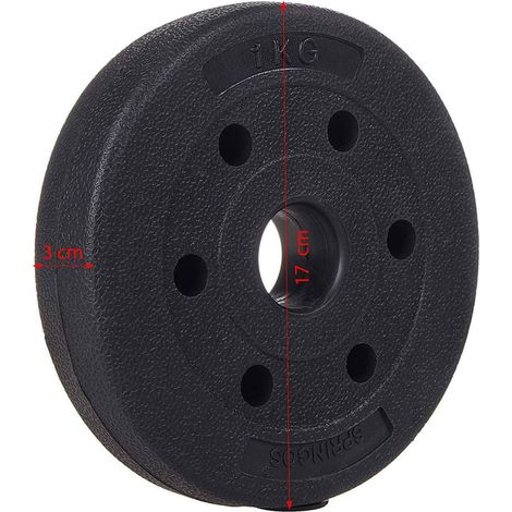 Trade Shop - Paar -Scheiben Hantelgewichte für Discs für 1 kg Bodybuilding -Hanteln - (1/4)
