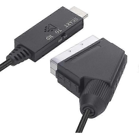 Adaptateur audio/vidéo TV SCART vers HDMI compatible, câble convertisseur 1080P/720P, compatible avec les décodeurs TV HD (version 0627). (1/5)