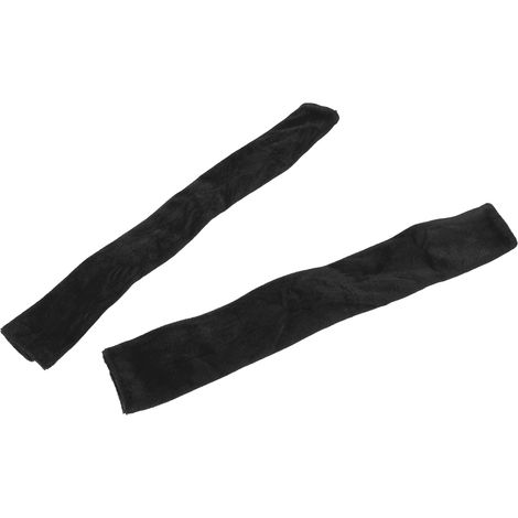 Lot de 2 housses de poignées de porte de réfrigérateur à scratch, protection décorative en tissu pour lave-vaisselle et four à micro-ondes, noir (1/5)