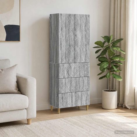 vidaXL Schrankset 2 pcs Grau Sonoma 66 x 34,5 x 90 cm Holzwerkstoff (1/5)