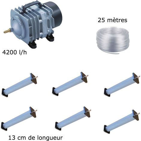 Set aération bassin 4200 l/h 6 diffuseurs 13 cm de 5000 à 10000 litres (1/5)