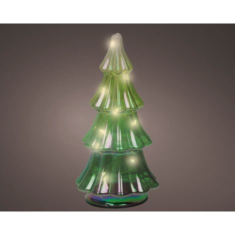 Grünes LED-Dekorationsbaum 9x17 cm (1/3)