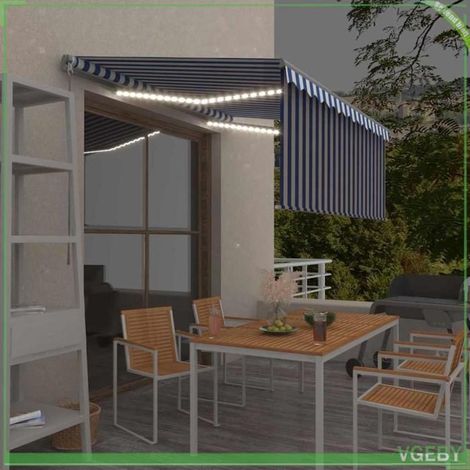 Auvent rétractable manuel - 3069401 - 3,5x2,5 m - Store LED 3 W intégré - Cadre anthracite (1/5)