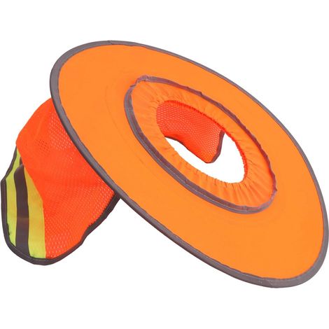 Chapeau de sécurité Pare-Soleil, Respirant Couleur Orange Casque Ombre Coton Doux pour Ouvrier du bâtiment pour travailleur de l'assainissement pour Le Travail (1/5)