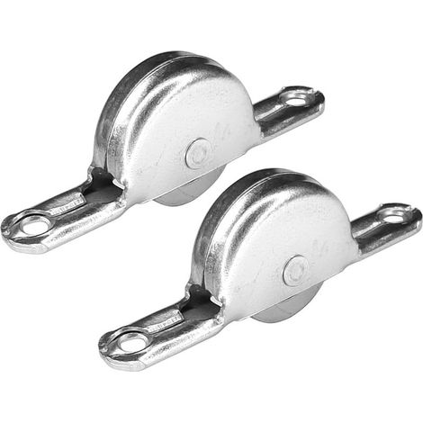 Rullo scorrevole per armadio da 18 mm – Acciaio zincato – Cuscinetto a sfera per binari in nylon o acciaio – Installazione rapida (1/4)