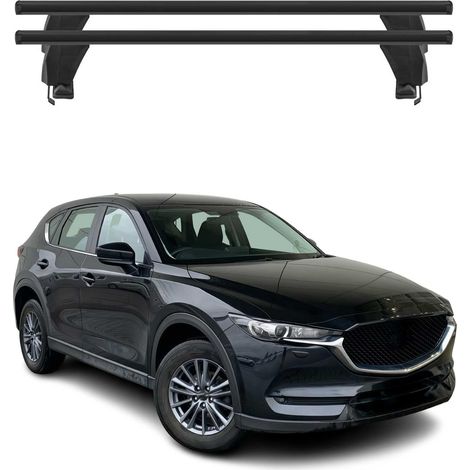 OMAC Dachträger Querträger Alu für Mazda CX-5 II 2017-2025 – Abschließbar – T-Nut – City-Crash-getestet – Max. 50 kg Schwarz (1/5)