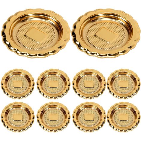 Plateaux à gâteaux en plastique doré pour présenter desserts, tiramisu, mousses et pâtisseries, 20 pièces par paquet. (1/5)