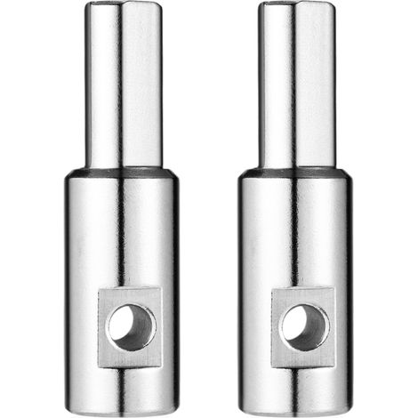 2 Adaptateur Perceuse Carotteuse Glace, Compatible Universel 1/2" Mandrin avec Adaptateur Trou 1/4" pour Perceuses Sans Fil Mèche pour Carotteuses Pêche Glace Compatible Vis Ailettes 1/4"-20 (1/5)