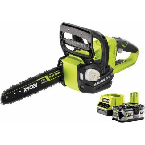 RYOBI Tronçonneuse - RCS18X3050F - 18V One+ Brushless - 1 batterie 5.0 Ah - 1 chargeur