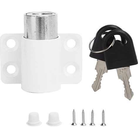 Verrou de sécurité blanc 3Ring pour fenêtre coulissante en PVC, antivol, loquet coulissant pour fenêtre en plastique-acier, usage domestique