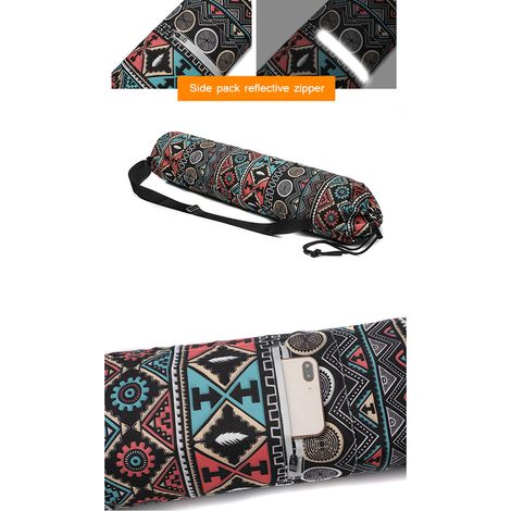 75 x 16 cm bedruckte Yogamatten-Tasche aus Canvas, Sporttasche, Aufbewahrungstasche für Fitnesstraining (1/5)