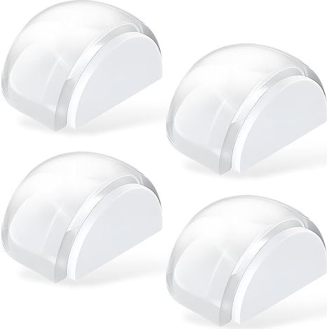 Arrêts de Portes Butées Transparentes Stop-Porte Adhésif Sans Percer, Cale Porte Sol, Protection Parquet et Mur, Bloque Butée Adhésive pour Maison Bureau (1/5)