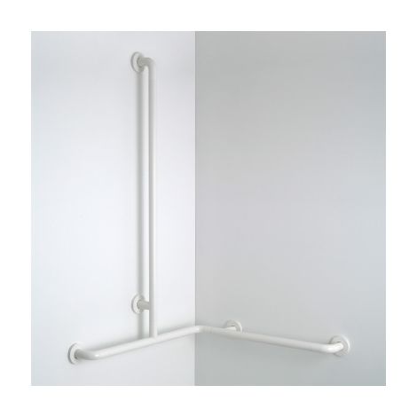 pba 01 Duschhandlauf R 760x760 mit BH, Brausehalterstange 1160mm, aus Nylon