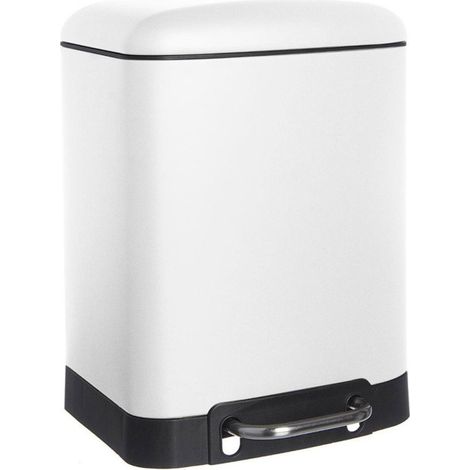 Poubelle "Silence" 6L Blanc (1/3)