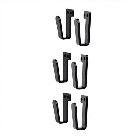 Set mit 3 schwarzen Wandhaken für Hutablagen (1/5)