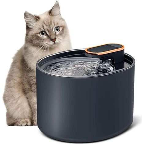 Fontaine à Eau pour Chat, Fontaine pour Chat et Chien 3L, Distributeur d'eau pour Chat, Fontaine à Boire pour Chat avec Filtre à Charbon Actif (1/5)