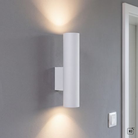 Up Down Wandlampe innen H: 25 cm Weiß 2-flammig länglich Metall GU10 Modern Wandleuchte Flur Treppe (1/5)