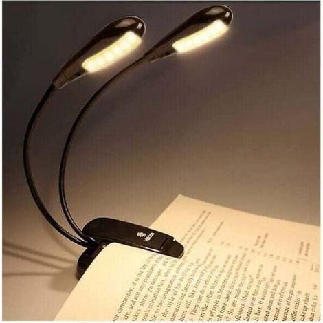 Rechargeable 12 LED reading light/book stand, clip-on reading light (1/4)