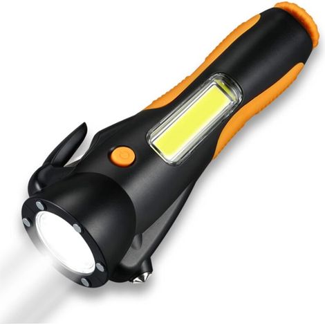 Ahlsen Linterna LED ultrabrillante, mini linterna 6 en 1 para acampar, senderismo, caminar, exteriores, emergencias (1/5)