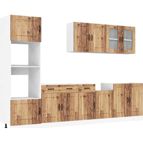 Maison Exclusive - Set Mobili da Cucina 7 pz Kalmar Legno Vecchio in Truciolato