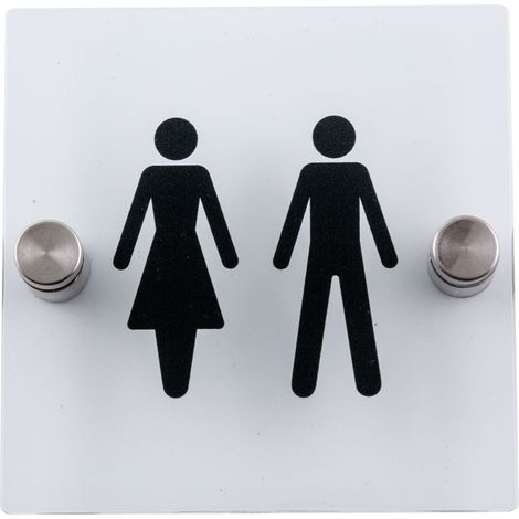 Plaque de porte transparente - Toilettes hommes/femmes - 4386096 (1/3)