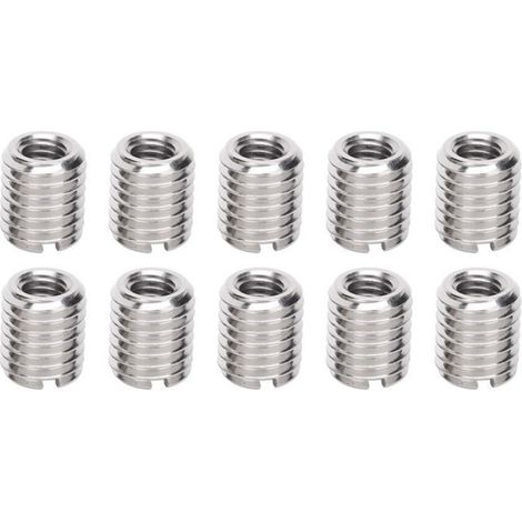 Écrou de réduction 10pcs Écrou d'Insert de Réparation Réducteur Outil d'Extension Filetage M6x1.0 Femelle bricolage ecrou (1/5)