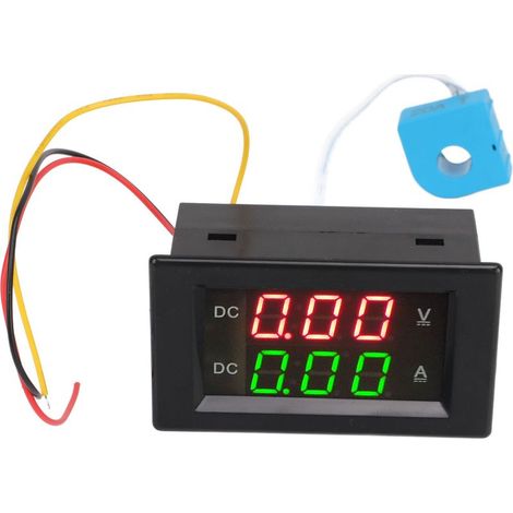 Compteur Volt-Ampère - 600 V 20 A - Pour Voiture Moto Vélo Électrique Solaire - Affichage Double LED - 1 Pièce (1/5)