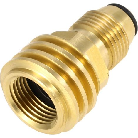 Adaptateur de réservoir de propane en laiton massif, vanne de régulation de sécurité, conversion de réservoir POL vers QCC1/Type 1 (1/5)