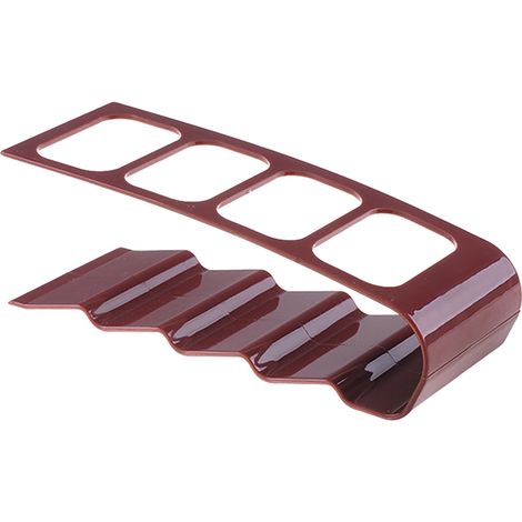 Support pour télécommandes à 4 compartiments en plastique, facile d'accès, pour accessoires TV et multimédias, marron