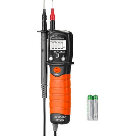 Multimètre numérique de type stylo, multimètre de poche automatique à 2000 points, testeur électrique pour testeur de continuité de diode de résistance de tension DC/AC (1/5)