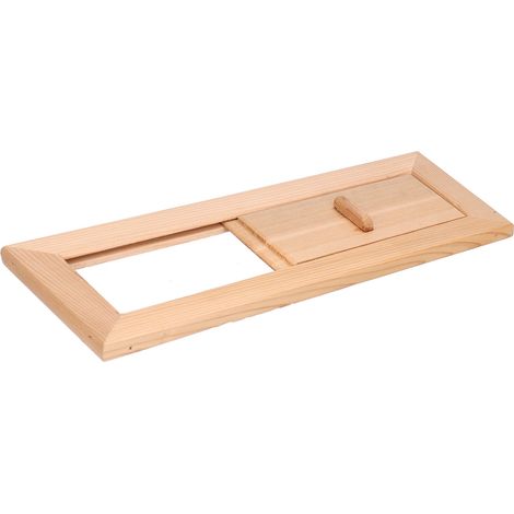 Rechteckiges Lüftungsgitter aus Holz für Sauna, Dampfbadlüftung, Dampfduschenzubehör (1/5)