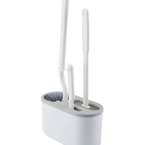 Toilet Brush Set No Dead Angle Toilet Brush Japanese S Type Toilet Brush T Type Cleaning Brush Silicone Soap Dish Kitchen (1/4)