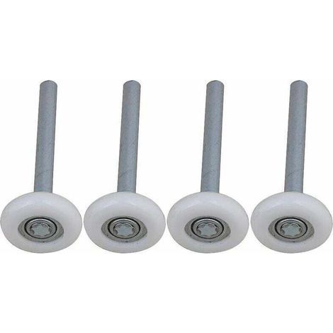 Lot de 4 roulettes de porte de garage en nylon à roulement à billes scellé avec tige de 105 mm (1/5)