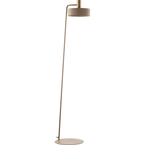Lampe sur pied élégante beige et or, abat-jour rond, 1xE27 15W, VITRUM GOLD Sigma Lighting (1/3)